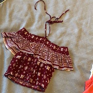 Off the shoulder crop top